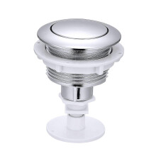 silver Toilet Flush Button Water Tank Button Replacement Easy to Install Toilet Tank