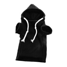 Black Ferret Clothes Hoodie Hamster Costume Washable Warm Cute Easy to Clean