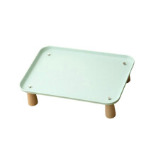 Green Raised Pet Feeder Stand, Dog Bowl Stand, Washable Pet Food Dispenser Shelf