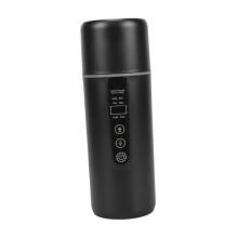 Black Car Heating Cup Leakproof Car Electric Kettle for Road Trips Outdoor Camping
