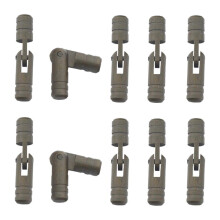 Black 10 Pieces Invisible Brass Barrel Hinges Small Barrel Hinge Versatile Brass