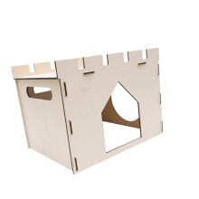 Style A Wooden Rabbit House Shelter Spacious Cage Accessories Sleeping Bunny Castle