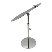 Silver Shoe Rack Riser Shelf Modern Holder Anti Slip Steel Stand for High Heels Shop