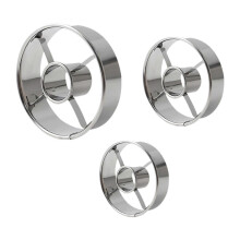 3Pcs Silver Donut Cutter with Hole Doughnuts Cutter Professional Cutting Tool for Making
