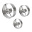 3Pcs Silver Donut Cutter with Hole Doughnuts Cutter Professional Cutting Tool for Making 1