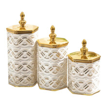 Style B 3x Food Storage Jars Canisters,Organization Pantry Multipurpose Containers with