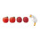 Apple Lychee 5 Pieces Fruit Car Dashboard Decorations Auto Center Console Ornaments for Table 1
