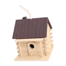 Brown Outdoor Bird House Ornament Birds Lovers Gift Novelty Garden Decoration Hanging