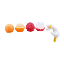 Orange Lychee 5 Pieces Fruit Car Dashboard Decorations Auto Center Console Ornaments for Table