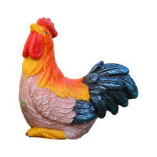 Rooster Small Garden Statue Chicken Figurine Decorative Resin Animal Sculpture Lawn