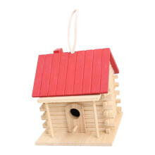 Red Outdoor Bird House Ornament Birds Lovers Gift Novelty Garden Decoration Hanging