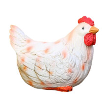 Hen Small Garden Statue Chicken Figurine Decorative Resin Animal Sculpture Lawn