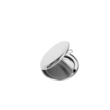 Halskette mit rundem Fotomedaillon aus Edelstahl Silver