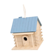 Blue Outdoor Bird House Ornament Birds Lovers Gift Novelty Garden Decoration Hanging