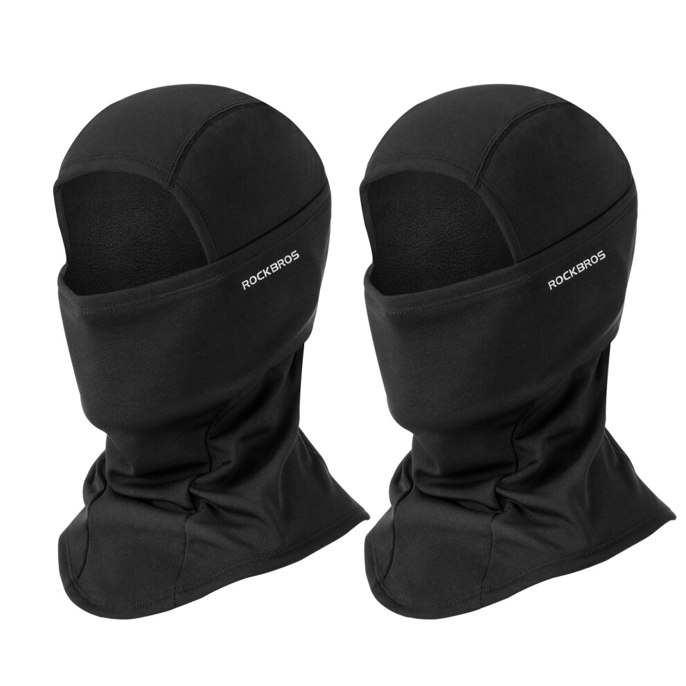 Rockbros Ski Mask Cycling Balaclava Windproof, Thermal Neck Gaiter Soft Full-Mask Polar Fleece Black 736639219260