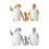 Cartoon Penguins Sculpture Collection 3Pcs Ceramic-happy silver 2