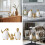 Cartoon Penguins Sculpture Collection 3Pcs Ceramic-happy silver 3