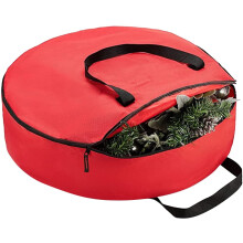 Boîte de rangement pour couronne de Noël en plastique de 61 cm (24 pouces)