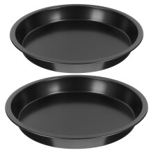 Juego de 2 moldes para pizza de acero al carbono, antiadherentes y aptos para horno.
