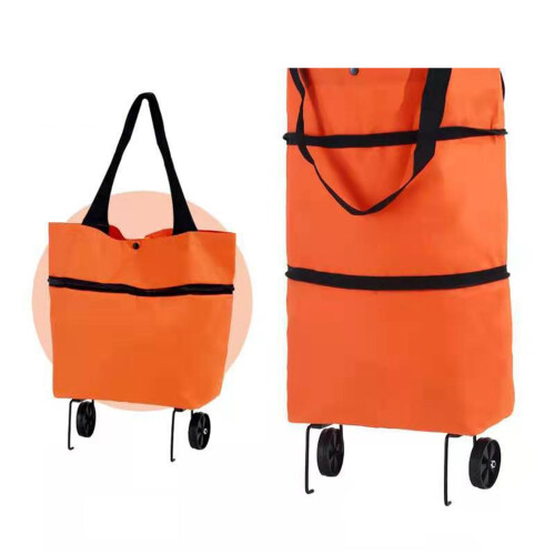 Chariot de courses pliable Hariumiu avec roulettes (1 pièce)
