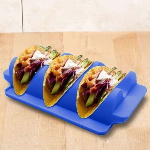 Ensemble de 2 supports à tacos en silicone – Qualité alimentaire,