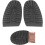 Rubber front soles, shoe bottom sole repair replacement Black 1