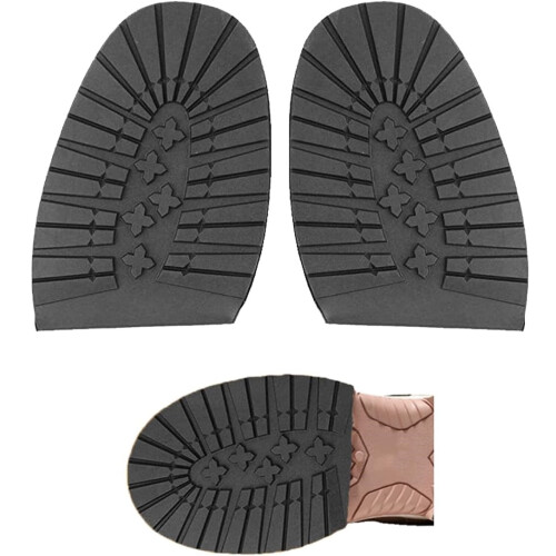 Rubber front soles, shoe bottom sole repair replacement Black