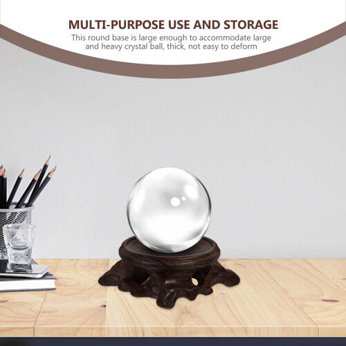 Wood Globe Stand Orb Holder Table Base 1 Piece 2