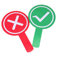 Double Side Right Wrong Sign Plastic Right Wrong Voting Paddle