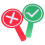 Right Wrong Sign Double Side Plastic Right Wrong Answer Paddle 1