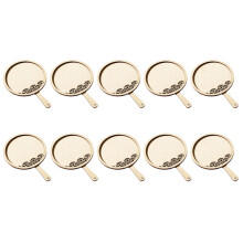 10Pcs Unfinished Wooden Chinese Fan Small Handheld Fan-Xiangyun