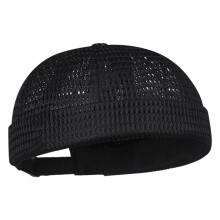 Comfortabele Mesh Hat Verstelbare Docker Skull Cap voor-Zwart