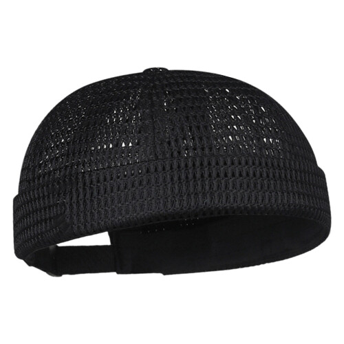 Comfortabele Mesh Hat Verstelbare Docker Skull Cap voor-Zwart