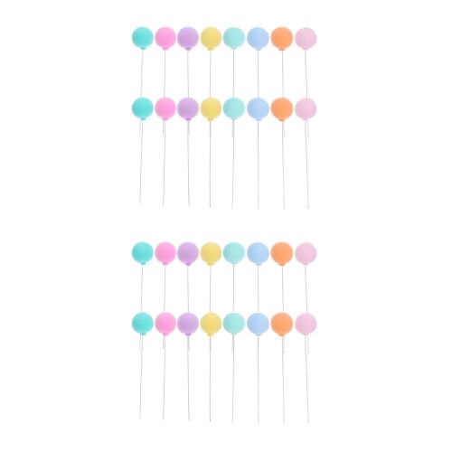 Runde Ballon-Kuchenaufsätze, bunt, 32 Stück