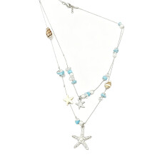 Mooie Boheemse schelpzeesterren kralenketting voor dames en-B