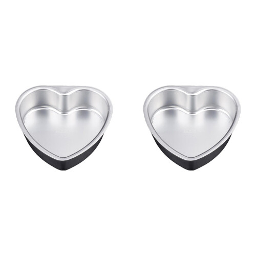 6 Inch Aluminum Heart-Shaped Cake Pan with Removable Base