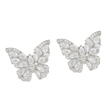 Clip d'oreille clouté en Zircon léger, Compatible avec les