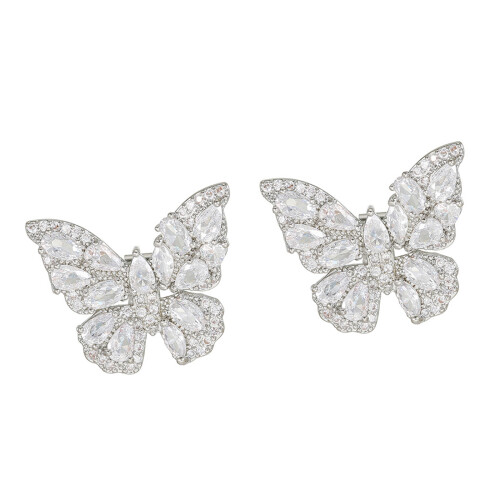 Clip d'oreille clouté en Zircon léger, Compatible avec les