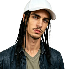 Modern African Dreadlock Braid Hat Wigs Baseball Cap For-black