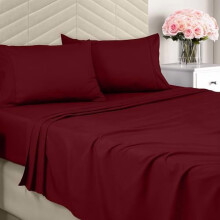 Juego de sábanas para cama Queen de microfibra cepillada, 4 piezas