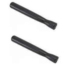 Machacador triangular para cócteles, 21 cm, negro