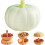 Pumpkin Snack Holder with Lid, Detachable Compartment, 18x 1