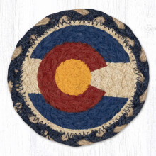 Bordskåner med Colorado-flag, 12,5 x 12,5 cm