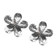 1 paire de jolies breloques florales pour écouteurs, avec-Blanc