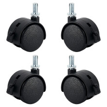 Petites roulettes pivotantes silencieuses pour-8x15filetfrein