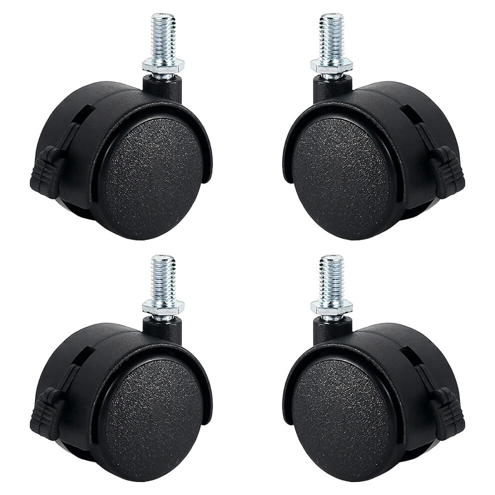 4Pcs Small Quiet Swivels Casters Moving-8X15threadbrake 7704001178913