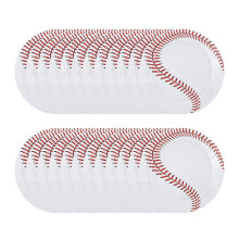 Baseball-papirtallerkener 18 cm og 23 cm, pakke med 24 stk.