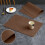 Cowhide PVC leather placemats waterproof heat resistant 1