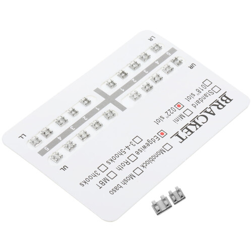 Ensemble de 2 brackets orthodontiques en acier inoxydable