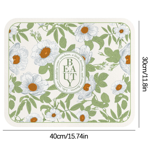 Tapis de séchage doux et absorbant pour comptoir 2